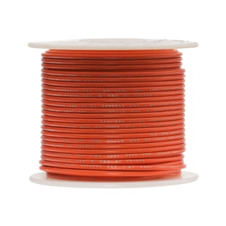 22 AWG Gauge Stranded Hook Up Wire, 250 Ft Length, Orange, 0.0254 Diameter, UL1015, 600 Volts